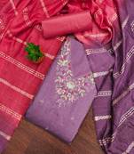 embroidered unstitched dress material