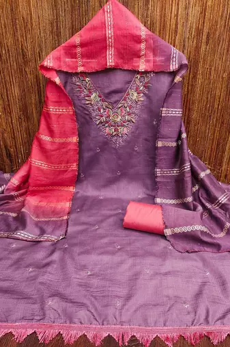 embroidered unstitched dress material