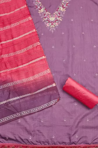 embroidered unstitched dress material