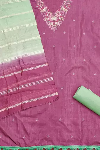 embroidered unstitched dress material