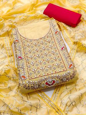 embroidered unstitched dress material 1
