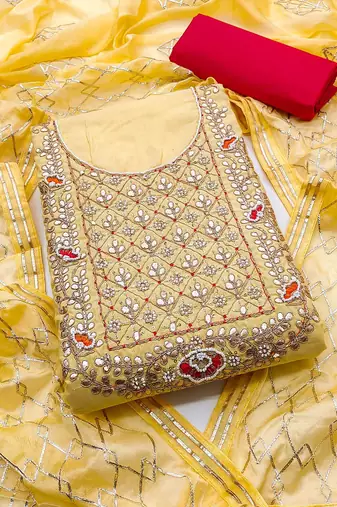 embroidered unstitched dress material