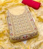 embroidered unstitched dress material