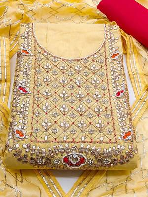 embroidered unstitched dress material 2