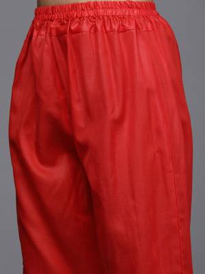 black & red printed unstitched dress material 3