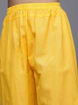 green & yellow printed unstitched dress material 3