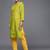 green & yellow printed unstitched dress material