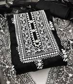 floral embroidered organza unstitched dress material