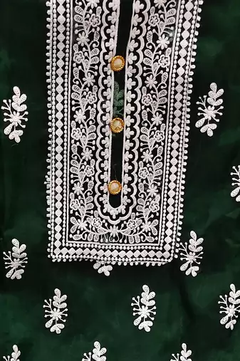 embroidered organza unstitched dress material