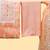 women orange & white embroidered organza unstitched dress material