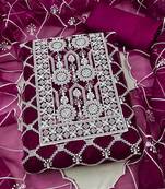 embroidered unstitched dress material