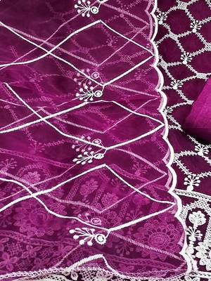 embroidered unstitched dress material 5