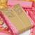 pink & mustard embroidered unstitched dress material