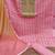 pink & mustard embroidered unstitched dress material
