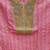 pink & mustard embroidered unstitched dress material