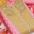 pink & mustard embroidered unstitched dress material