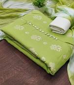women green printed floral dress material