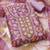 embroidered organza semi-stitched dress material