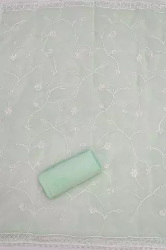 ethnic motifs embroidered beads and stones unstitched dress material