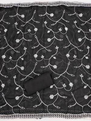 ethnic motifs embroidered beads and stones unstitched dress material 4