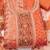 embroidered organza semi-stitched dress material