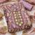 floral embroidered beads and stones organza semi-stitched dress material