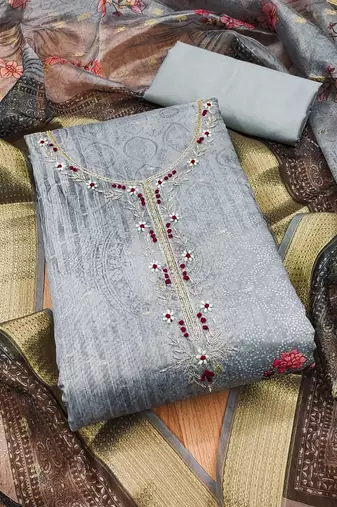 printed unstitched dress material