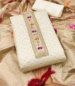embellished unstitched dress material