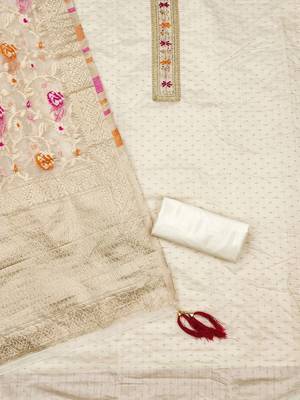 embellished unstitched dress material 3