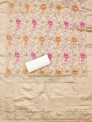 embellished unstitched dress material 4