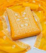 ethnic motifs embroidered beads and stones detail unstitched dress material