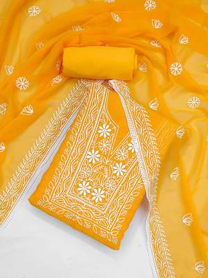 ethnic motifs embroidered beads and stones detail unstitched dress material 2