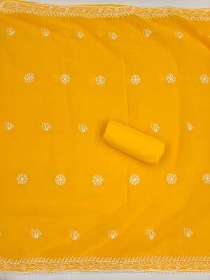ethnic motifs embroidered beads and stones detail unstitched dress material 4