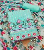 embroidered unstitched dress material