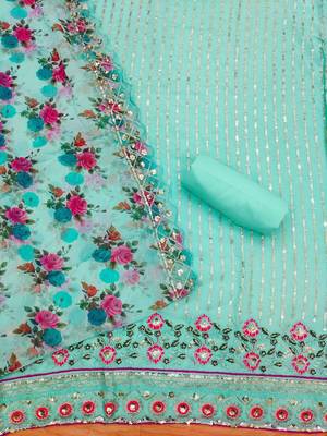 embroidered unstitched dress material 3