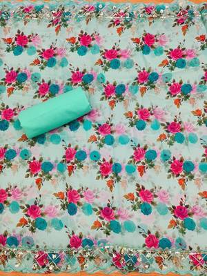 embroidered unstitched dress material 4