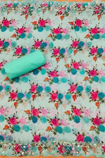 embroidered unstitched dress material