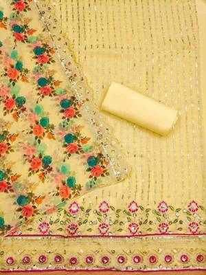 embroidered unstitched dress material 3