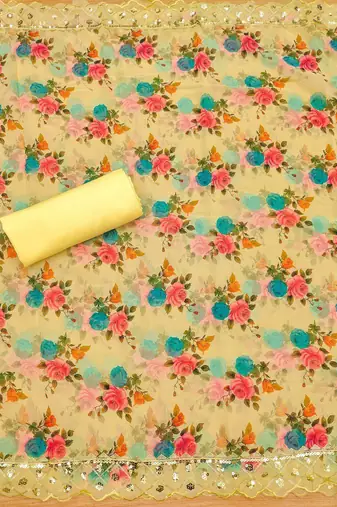embroidered unstitched dress material