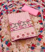 embroidered sequinned unstitched dress material