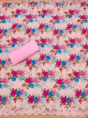 embroidered sequinned unstitched dress material 4