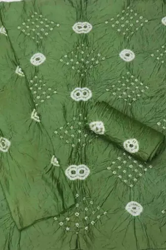 bandhani dyed unstitched dress material