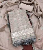 embroidered cotton unstitched dress material