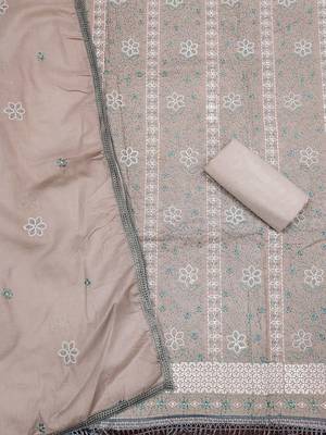 embroidered cotton unstitched dress material 3