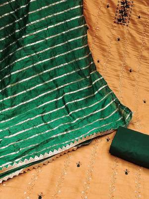 floral embroidered unstitched dress material 5