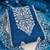 blue chanderi embroidery work unstitched dress material
