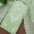 green chanderi embroidery work unstitched dress material