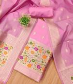 ethnic motifs woven design unstitched dress material