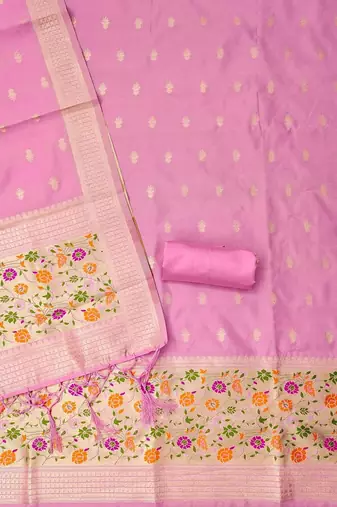 ethnic motifs woven design unstitched dress material