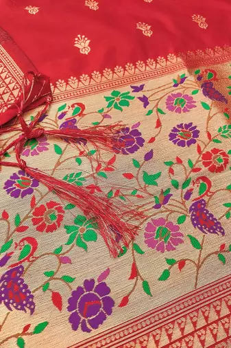 ethnic motifs woven design zari unstitched dress material